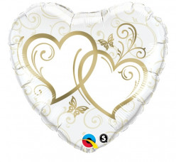 Balão Foil Coração Casamento 46cm