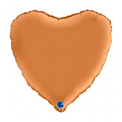 Balão Foil Coração Castanho Caramelo 46cm