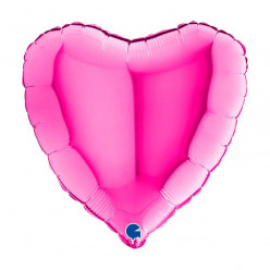 Balão Foil Coração Magenta 46cm
