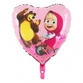 Balão Foil Coração Masha