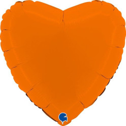 Balão Foil Coração Matte Laranja 46cm
