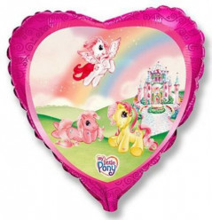 Balão Foil Coração My Little Pony 45cm