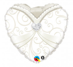 Balão Foil Coração Noiva 46cm