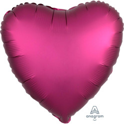 Balão Foil Coração Rosa Fúchsia Metalizado 19"