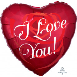 Balão Foil Coração Rosa I Love You 43cm