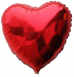 Balão Foil Coração Vermelho 46cm