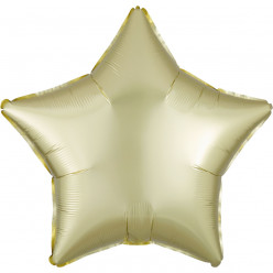Balão Foil Estrela Amarelo Pastel Acetinado 48cm