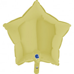 Balão Foil Estrela Amarelo Pastel