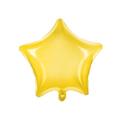 Balão Foil Estrela Amarelo Transparente 48cm