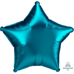 Balão Foil Estrela Aqua Turquesa Acetinado 48cm