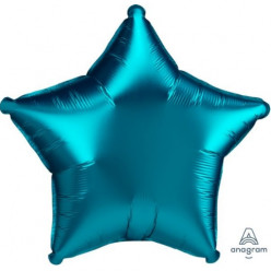 Balão Foil Estrela Aqua Turquesa Acetinado 48cm