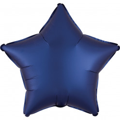 Balão Foil Estrela Azul Navy Acetinado 48cm