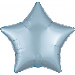 Balão Foil Estrela Azul Pastel Acetinado 48cm