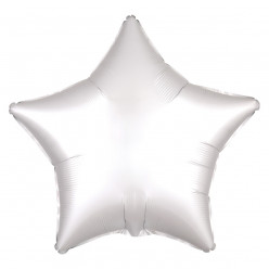Balão Foil Estrela Branco Acetinado 48cm