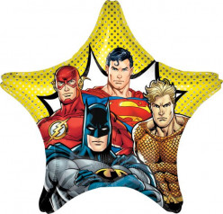 Balão Foil Estrela Jumbo DC Comics Liga da Justiça