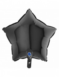 Balão Foil Estrela Preto 46cm