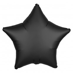 Balão Foil Estrela Preto Onyx Acetinado 48cm