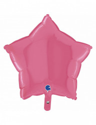 Balão Foil Estrela Rosa Bubble Gum 46cm