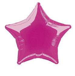 Balão Foil Estrela Rosa Fúchsia 51cm