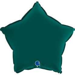 Balão Foil Estrela Satin Verde Esmeralda 46cm