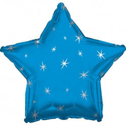Balão Foil  Estrela Sparkle Azul