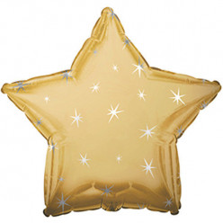 Balão Foil Estrela Sparkle Dourado