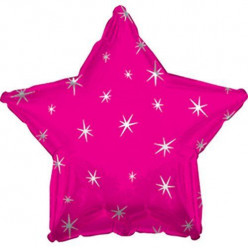 Balão Foil Estrela Sparkle Rosa