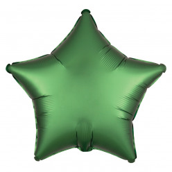 Balão Foil Estrela Verde Esmeralda Acetinado 48cm