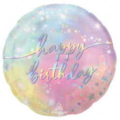 Balão Foil Happy Birthday Luminous 43cm
