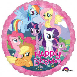 Balão Foil Happy Birthday My Little Pony 45cm