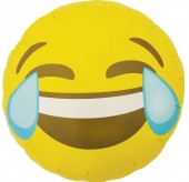 Balão Foil metálico Emojis Crying Laughing - 46cm