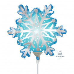 Balão Foil Mini Shape Floco de Neve 27cm