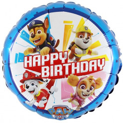Balão Foil Patrulha Pata Happy Birthday 46cm