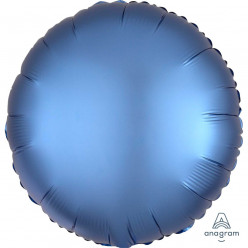 Balão Foil Redondo Azul Acetinado 43cm