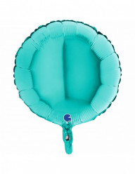 Balão Foil Redondo Azul Tiffany 46cm