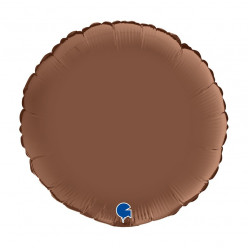 Balão Foil Redondo Castanho Chocolate 46cm