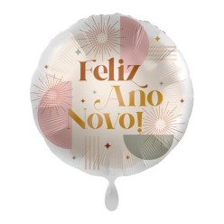 Balão Foil Redondo Feliz Ano Novo 43cm