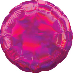 Balão Foil Redondo Fúchsia Iridescente 45cm