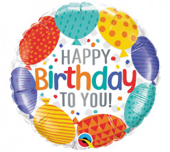 Balão Foil Redondo Happy Birthday to You 46cm