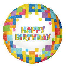 Balão Foil Redondo Lego Happy Birthday 45cm
