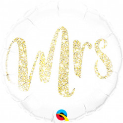 Balão Foil Redondo Mrs Glitter 46cm