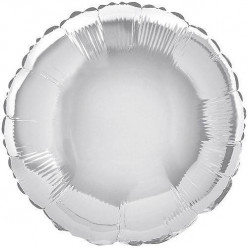 Balão Foil Redondo Prateado 46cm