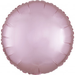 Balão Foil Redondo Rosa Pastel Acetinado 43cm