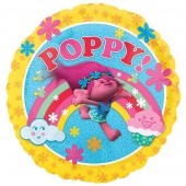 Balão Foil redondo Trolls Poppy 43cm