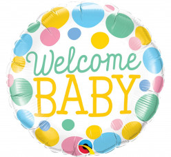 Balão Foil Redondo Welcome Baby 46cm