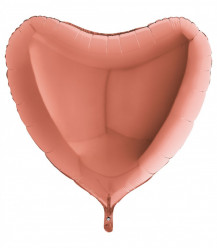 Balão Foil Rose Gold Coração 91cm