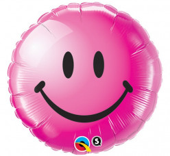 Balão Foil Smile Rosa 46cm