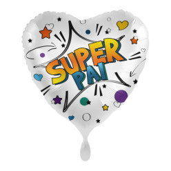 Balão Foil "Super Pai" Coração 43cm