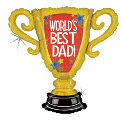 Balão Foil Troféu World´s Best Dad - Dia do Pai 84cm