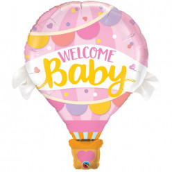 Balão Foil Welcome Baby Girl